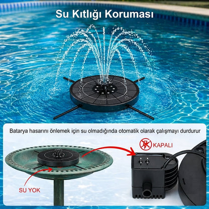 Güneş Enerjili LED gökkuşağı su fıskiyesi